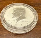 2014 w silver reverse proof Kennedy half dollar in acrylic capsule