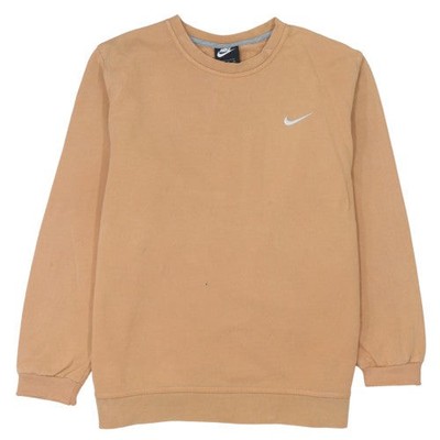 Nike Herren Beige XL Pullover Sweatshirt Rundhals Logo Pulli