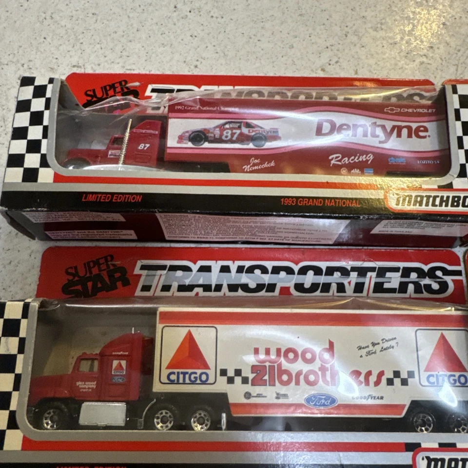 Lot Of 4 Matchbox Super Star Transporters Wood Brothers Purex 29 Racing Denture - Image 2 of 4