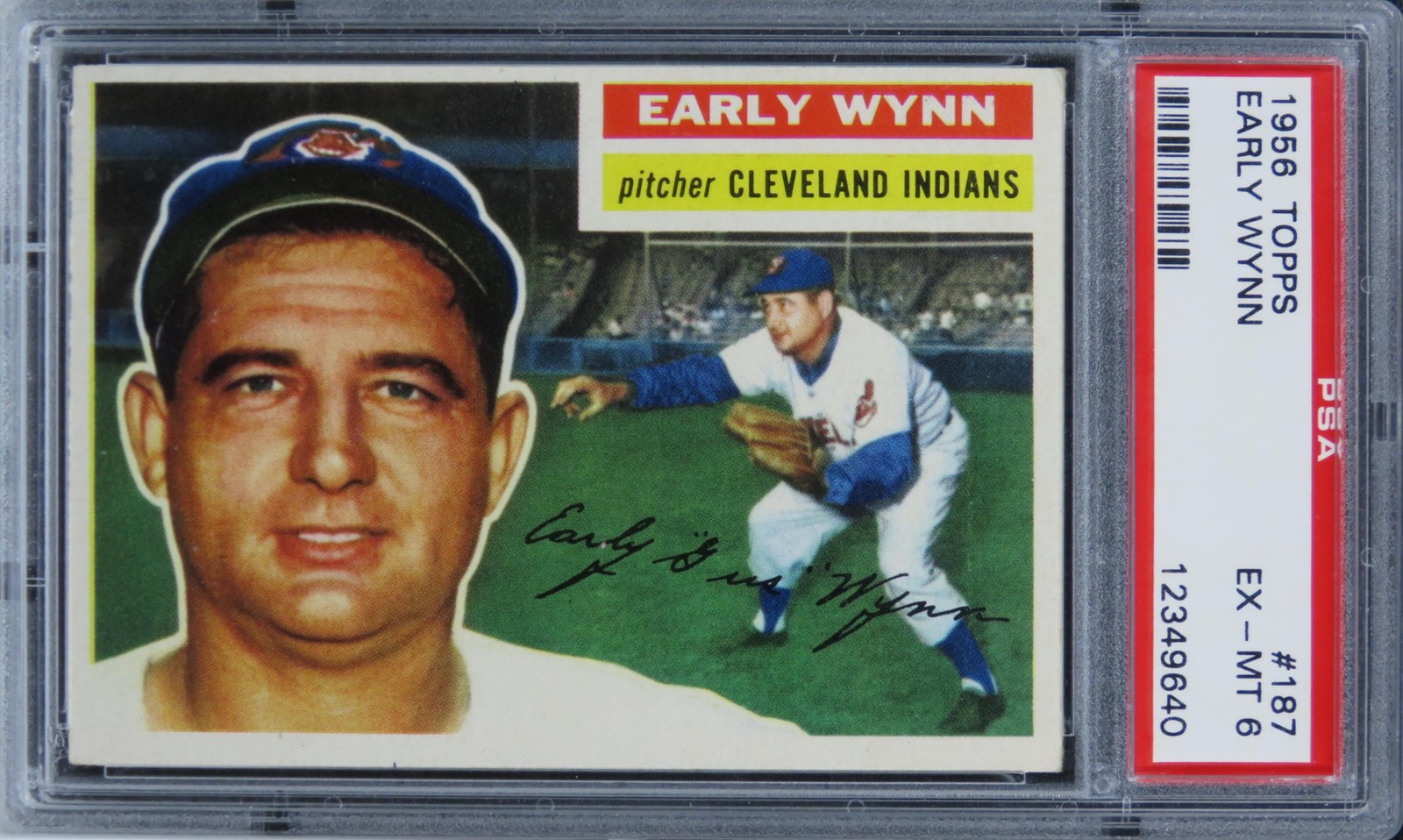 1956 Topps Early Wynn HOF #187 PSA 6 EX-MT