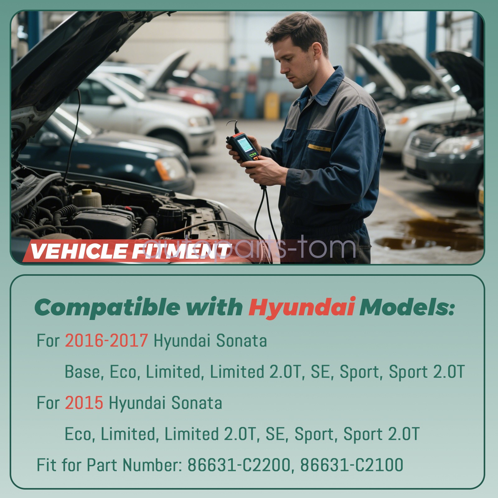 Fit 2015-2017 Hyundai Sonata 86631C2100 Rear Bumper Reinforcement 86631C2200