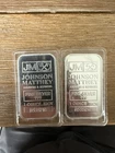 (RARE JM LOT OF 2 consecutive serial#)1 oz .999 Bars 2 oz Total Silver
