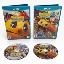 PacMan & the Ghostly Adventures 1 + 2  (Nintendo Wii U) Lot Of 2 Complete Tested