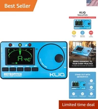 KLIQ Metronome Tuner with Tap Tempo for Guitar, Bass, & Violin - Durable Blue