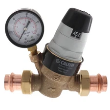 Caleffi 535651HA Pressure Reducing Valve 3/4" Brass 300 PSI Gauge