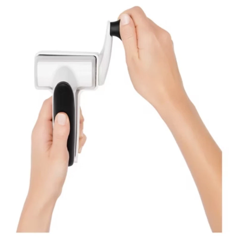 OXO Rotary Cheese Grater, Stainless Steel with Soft-Grip Handle - Image 4 of 4