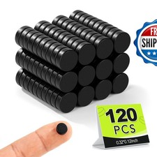 Best Choice Magnets 120Pack Black Refrigerator Magnet 8x3mm