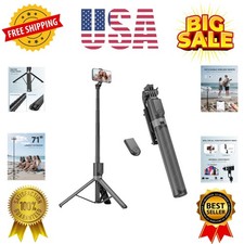 71 Phone Tripod Selfie Stick, Portable All in One Extendable Cell Phone Tr...