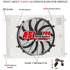 Aluminum Shroud Fan Relay Kits Fit 1995-2004 TOYOTA Tacoma 2.4L 2.7L L4 3.4L V6