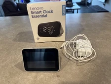 Lenovo Smart Clock Essential w/ Google Assistant Gray CD-4N341Y Tested