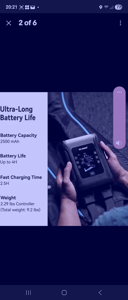 Fit King Professional Air Compression Leg Recovery System Cordless FT-091 Size L - Image 3 of 4