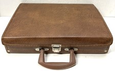 Vintage Cassette Tape Faux Leather Carrying Case Storage Case Holds 30 Tapes