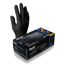 Aurelia Bold Black Nitrile PF Gloves, 100/Box, X-Large