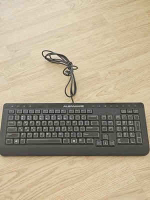 Dell Alienware SK-8165 USB Wired Gaming Multimedia Keyboard Slim