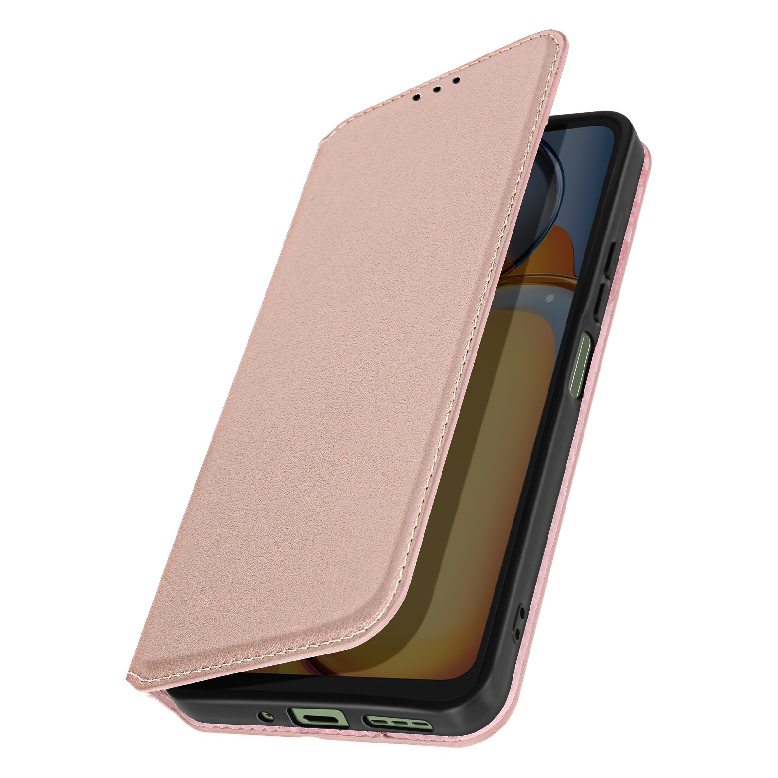 Étui clapet Poco C65 avec protection magnétique intégrale rose Avizar