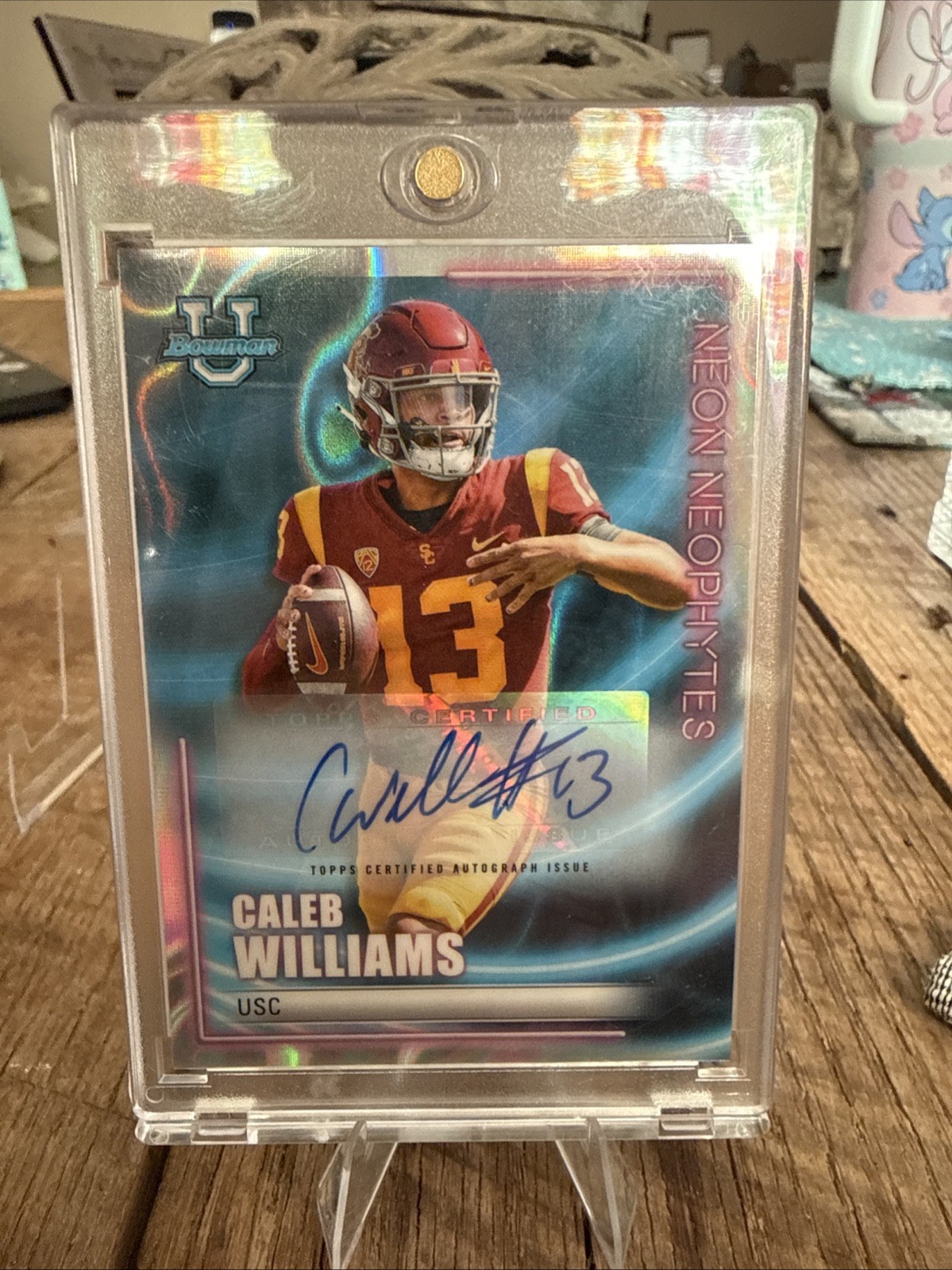 2022 Bowman University Chrome Caleb Williams Neophytes Auto /50