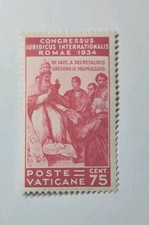 Timbre Vatican 1935 Rare Congrès Juridique