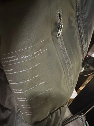 NN07  no nationality Men Green Primaloft Insulated Mid-Length Coat XL Zip/Button image 6