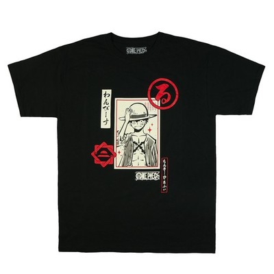 One Piece T-Shirt Men's Monkey D. Luffy Design Short Sleeve Tee