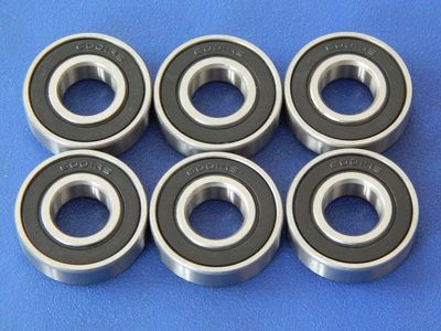 6 Stück 6001 2RS (12x28x8 mm) Kugellager  Rillenkugellager