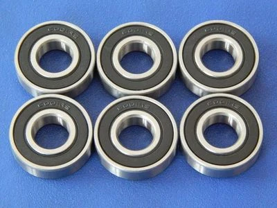 IBB 6 Stück 6001 2RS (12x28x8 mm) Kugellager Rillenkugellager