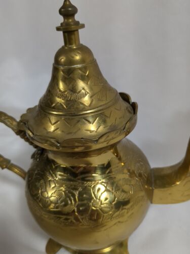 VINTAGE OSTPERSISCHE TÜRKISCHE GEPRÄGTE MESSINGKANNE EWER TEEKANNE KAFFEEKANNE - Bild 6 von 14