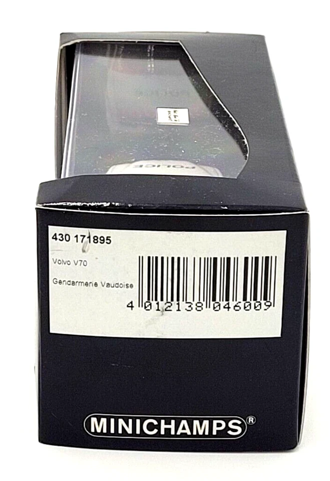 MiniChamps Volvo V70 Gendarmerie Vaudoise Police Car 1:43 Scale Diecast LE - Image 2 of 4