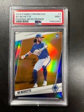 2020 Panini Chronicles Phoenix Bo Bichette RC NEON ORANGE #'d 14/17 PSA 9