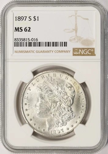 1897-S $1 Morgan Silver Dollar NGC MS62