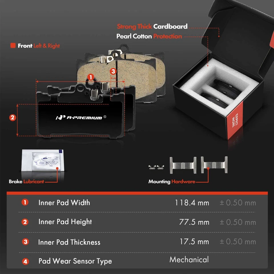 Rotores de freno y pastillas de freno perforados delanteros y traseros para Lexus GS300 GS350 IS300 IS350 Foto 3 de 4