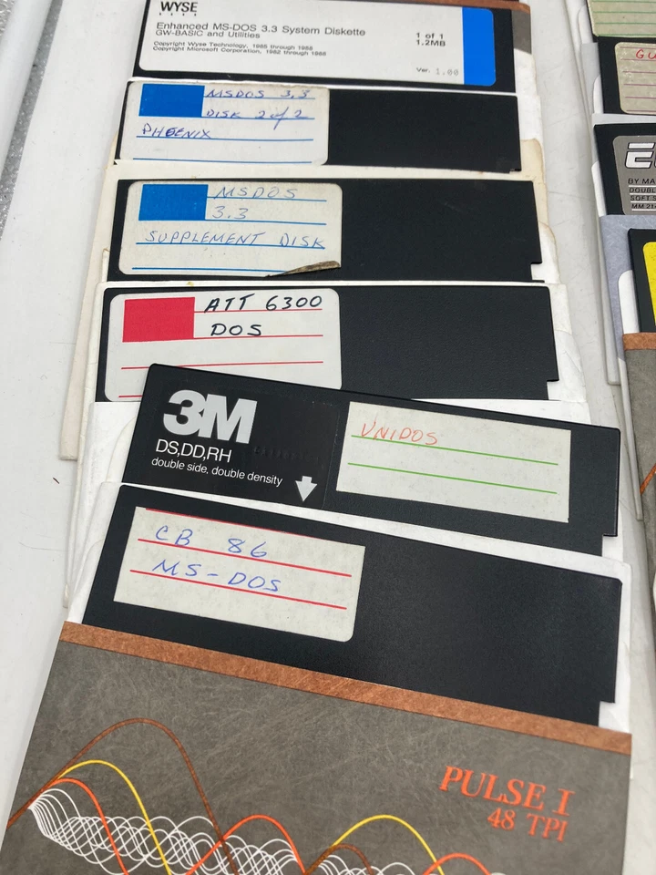 Lot of 14 MS DOS Operating System 5.25 Floppy Disk TeleVideo CB 86 GW BASIC - Image 3 of 4