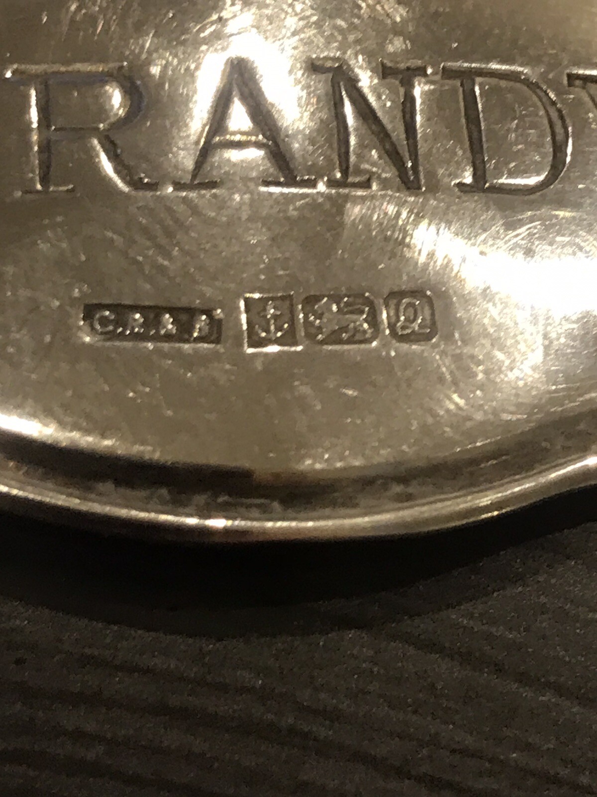 Set 4 Solid Silver Decanter Labels WHISKY BRANDY PORT SHERRY fully