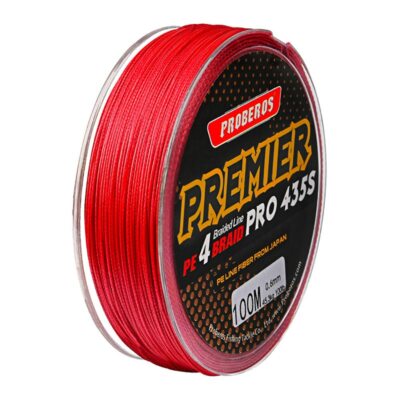 100M Fishing Line Strands PE Braided Red 10 50 100 LB Pound