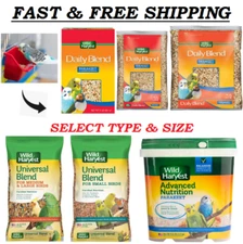 Wild Harvest Daily Blend Nutrition Diet for Parakeet, ( Select Flavour & Size )