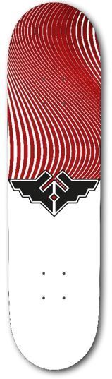 Fracture Wings V4 Red Skateboard Deck -  7.75""