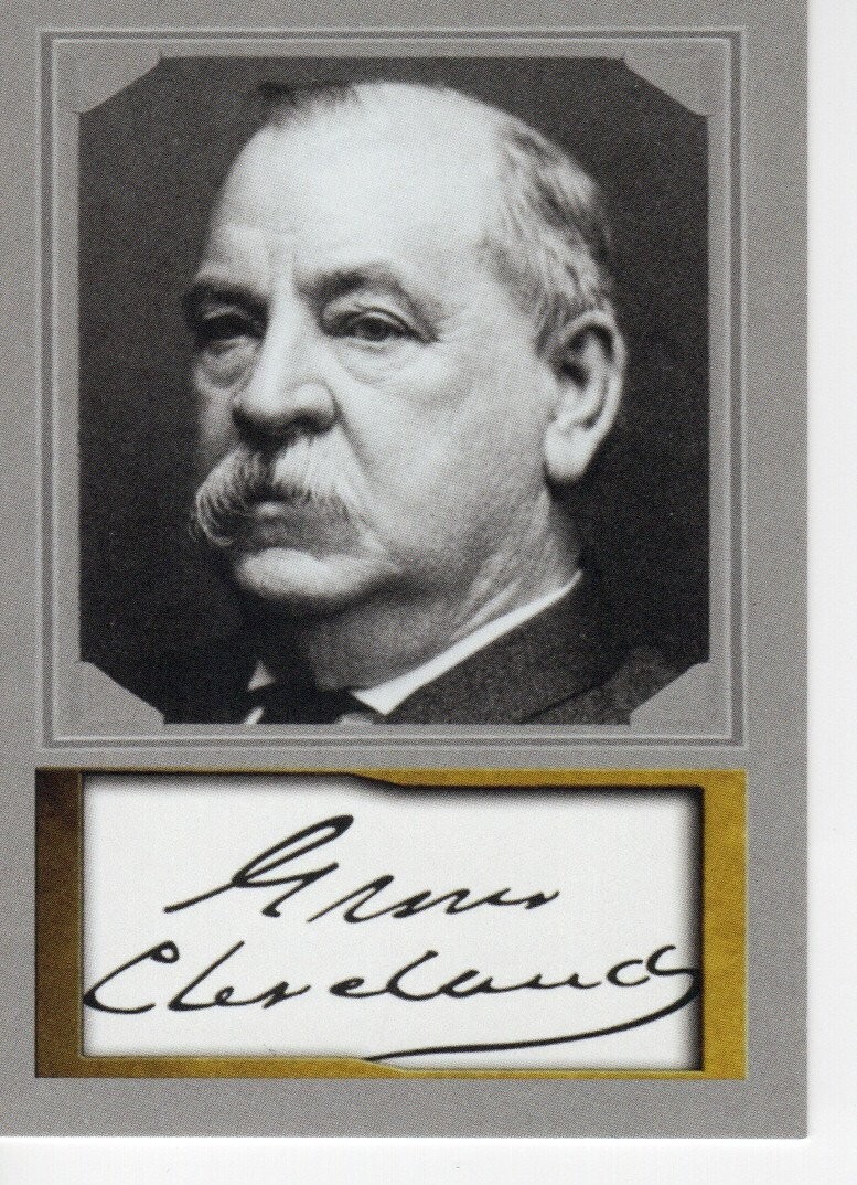 GROVER CLEVELAND Presidential ACEO Portrait D Gordon Facsimile Auto NM+ #22