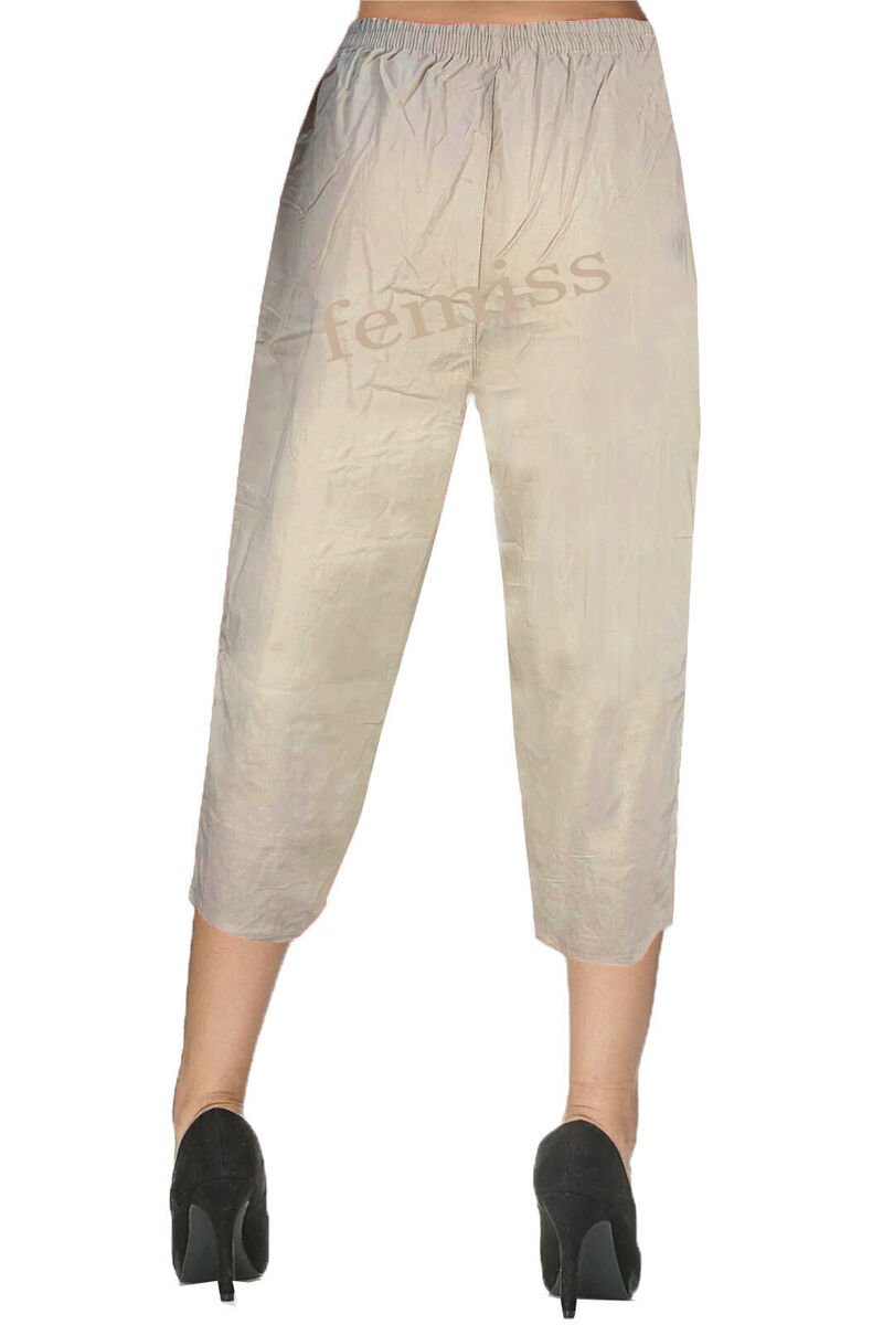 Style Lockers® Women's Capri Trousers - Ladies Cherry Berry Plain