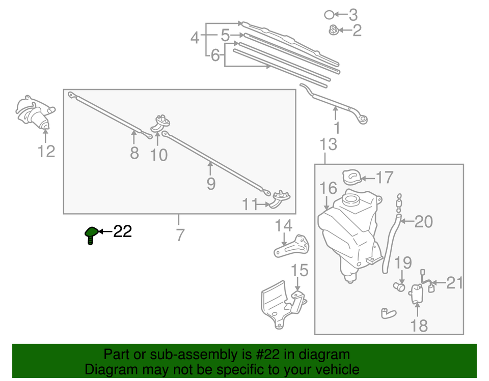 OEM NEW 199905 Mazda Miata Windshield Washer Nossle Left LH USA only