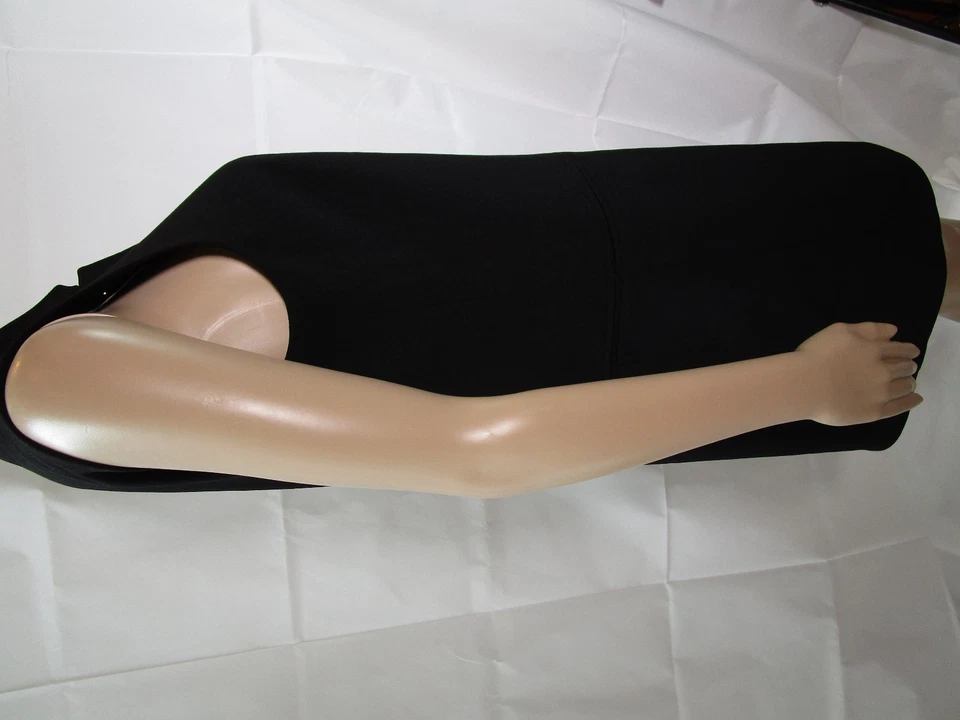 Chaqueta Blazer Angelina Negra Sin Mangas Pieza de Tela Nueva con Etiquetas Talla 8 Minorista $330 Foto 3 de 4