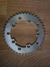 OLD SCHOOL BMX ORIGINAL 80s PRO NECK 42 TOOTH GEAR SILVER CHAINRING SPROCKET