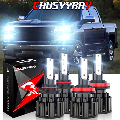 9005 H11 LED Headlight KIT Combo Bulbs 10000K High&Low Beam Super Bright White - Foto 11