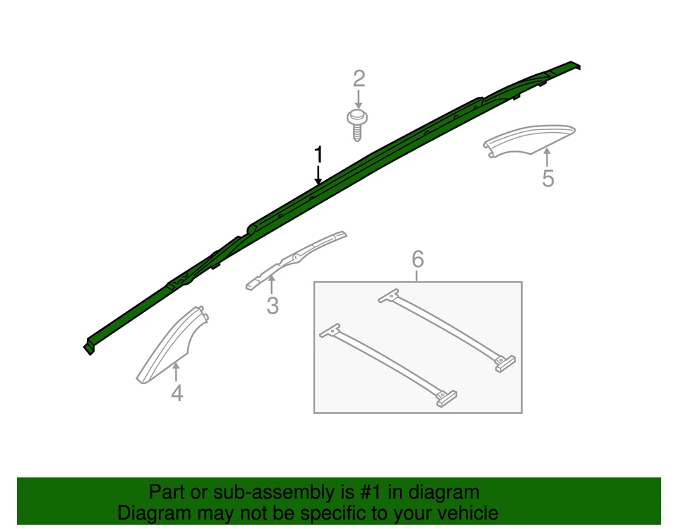 Baca de techo original Ford 7T4Z-7855114-BC Foto 2 de 4