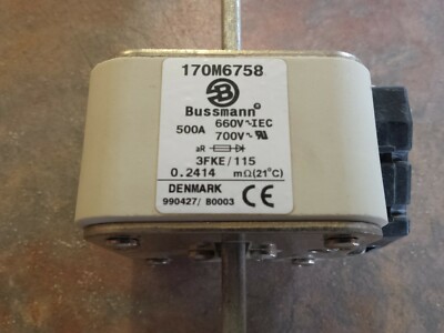 170M6758 Bussman  500A 660V  3FKE/115 UR AR  New