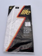 Vintage Jockey Life White Tapered Boxers 1981 Size 36 New Sealed Package