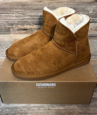 Cushionaire HAPPY Faux Fur Lined Slip on Booties in Chestnut Size 8.5 NEW