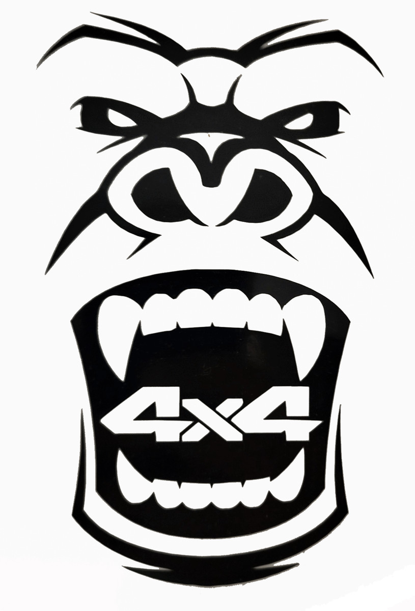 Gorilla Face Stencil