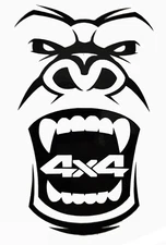 4x4 Decal Truck Car Window Gorilla  Vinyl Sticker