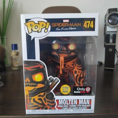 Funko Molten Man, Spider Man, Glow, N 474, Exclusivo - Imagen 1 de 4