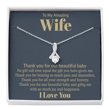 To My Amazing Wife Necklace, New Mom Gift from Husband, Gift for Wife, Wife Gift