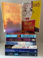 Lot of 8 Pre-Owned HC Contemporary Romantic Suspense Novels-Various Authors